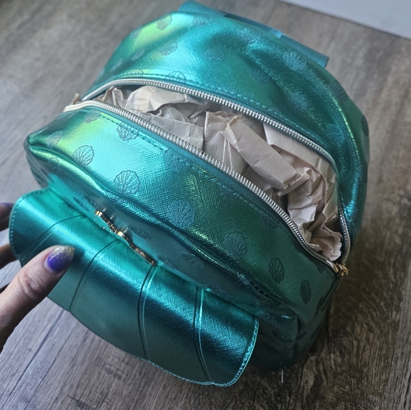 Disney's The Little Mermaid Ariel Mini Backpack with Shell Emboss - Picture 6 of 12